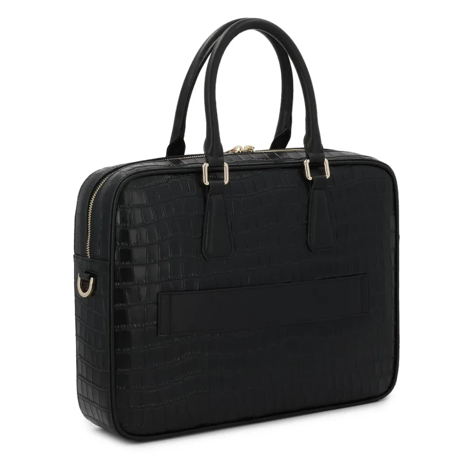 Elegante borsa per laptop in pelle stampata