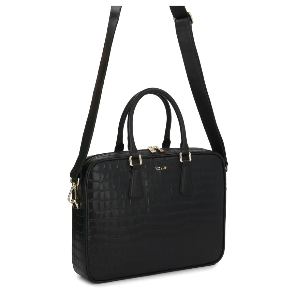 Elegante borsa per laptop in pelle stampata