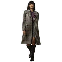 Elegante Cappotto Lungo a Quadri