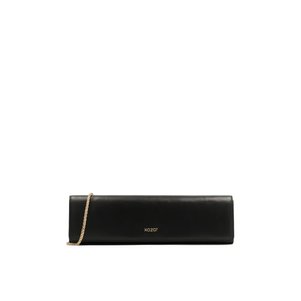 Elegante pochette nera con forma oblunga