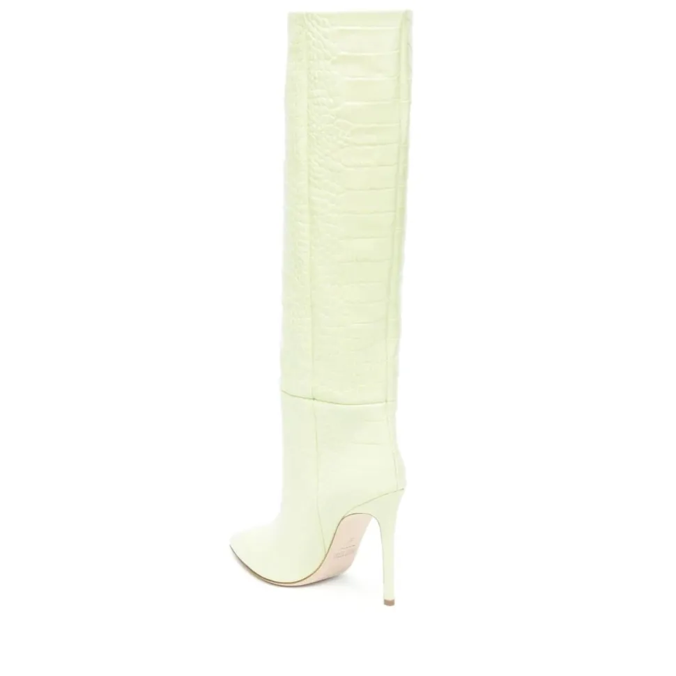 Eleganti Stivaletti Verdi con Tacco Alto