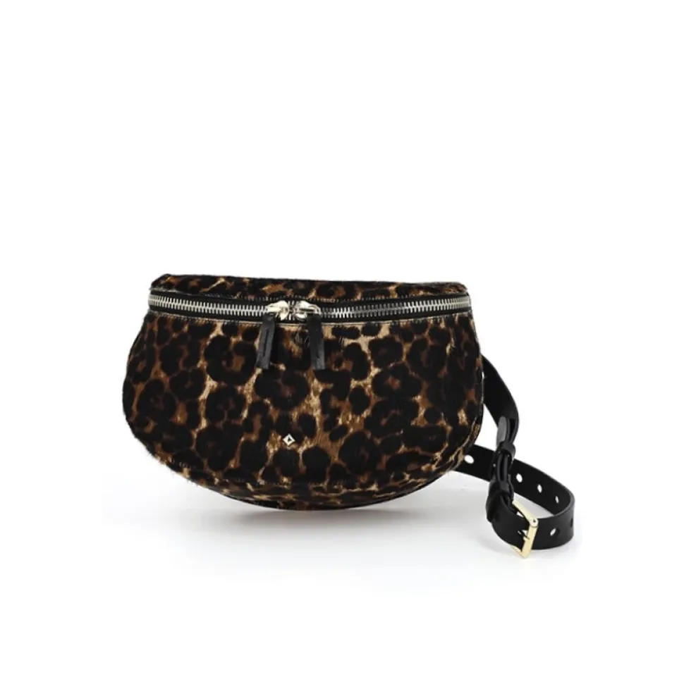 Fanny Pack in Pelle Stampata Leopardata