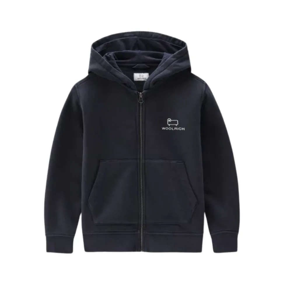 Felpa con cappuccio e zip integrale