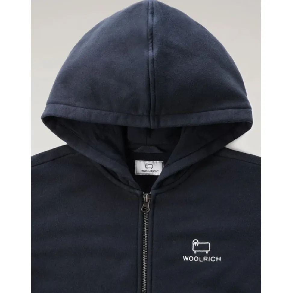 Felpa con cappuccio e zip integrale