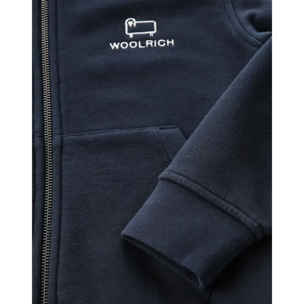 Felpa con cappuccio e zip integrale
