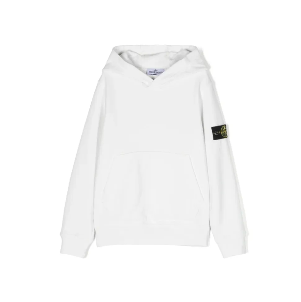 Felpa con cappuccio in cotone con logo Compass