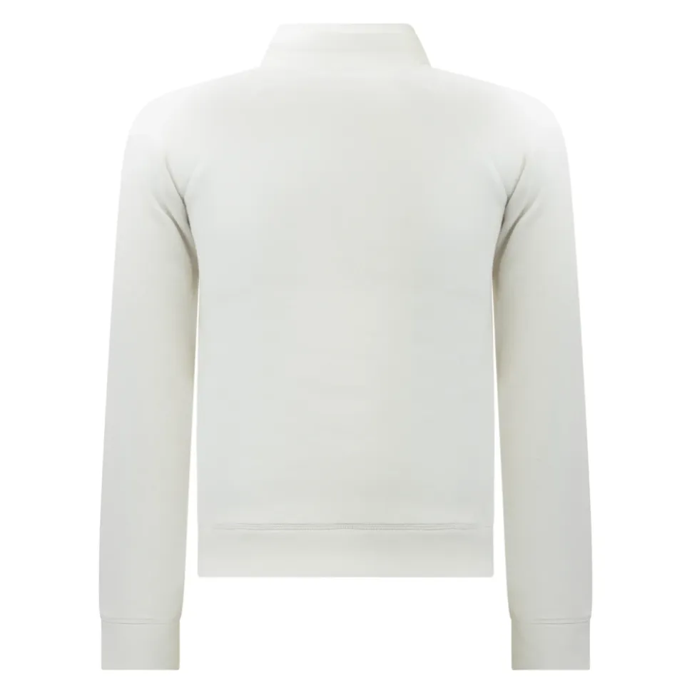 Felpa con zip e patch logo