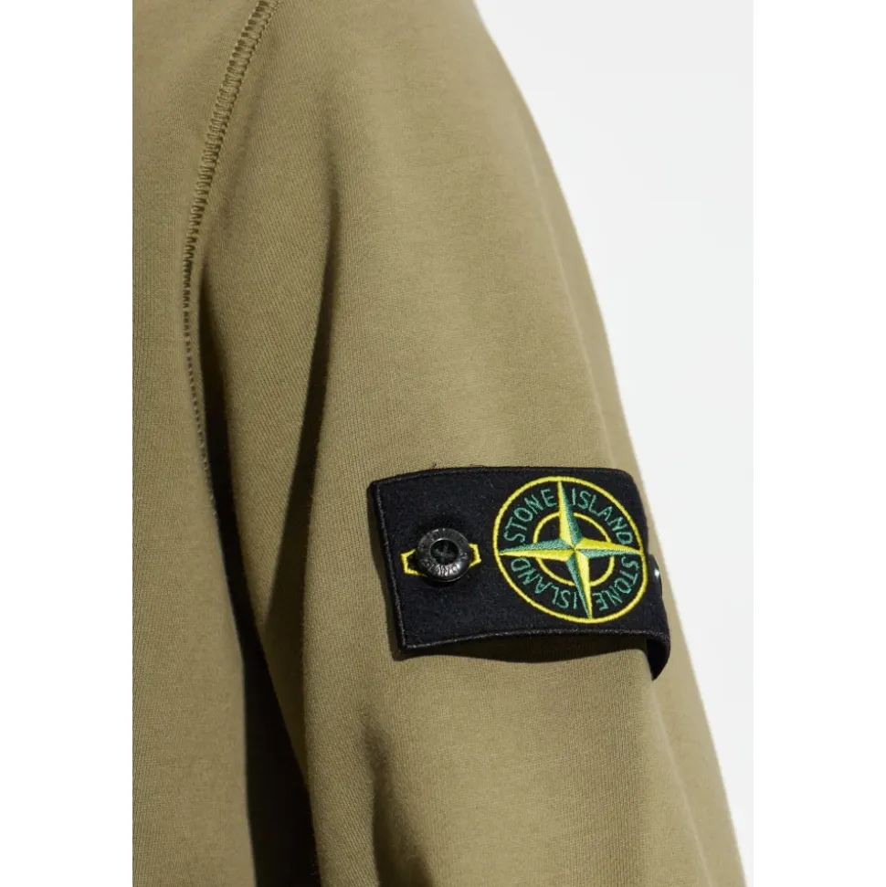 Felpa Girocollo con Patch Logo