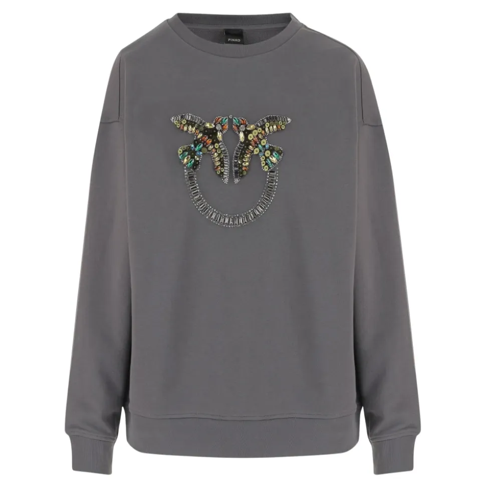 Felpa in cotone con logo