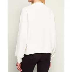 Felpa in Cotone con Logo Goffrato