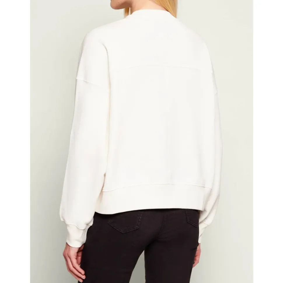 Felpa in Cotone con Logo Goffrato