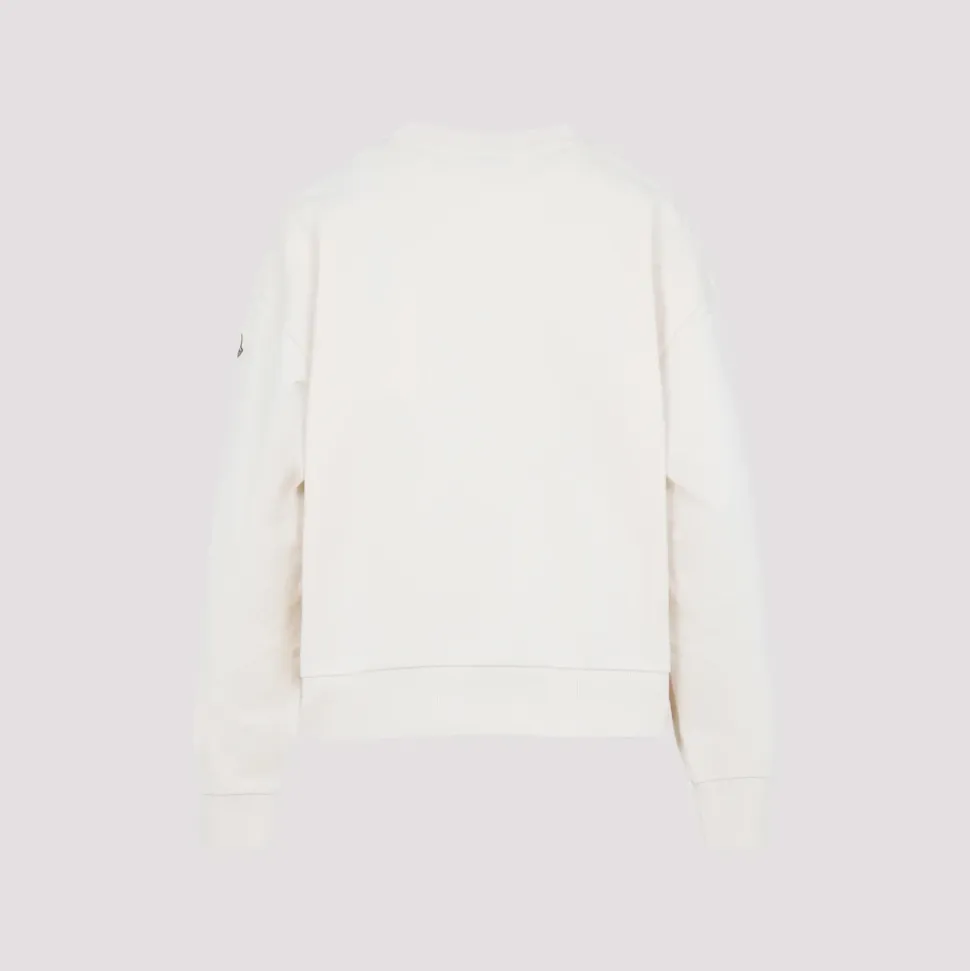 Felpa in cotone con logo ricamato