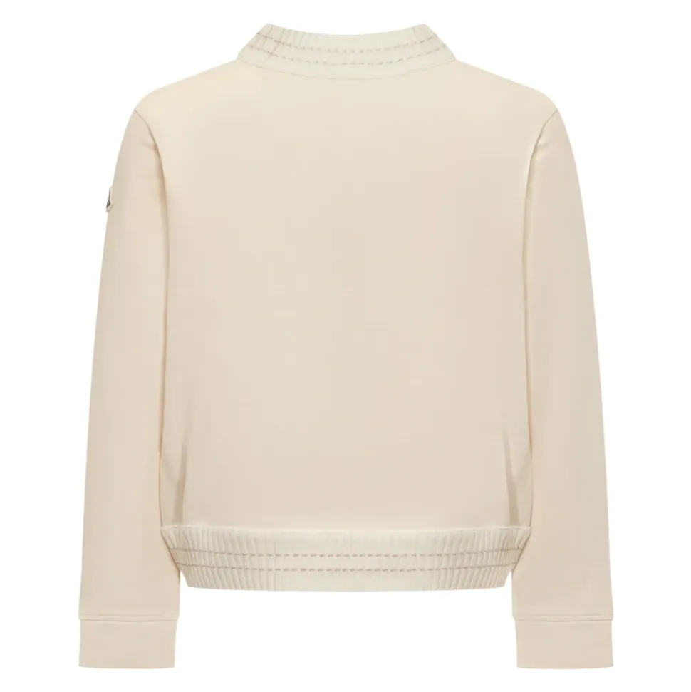 Felpa in cotone con logo ricamato