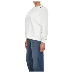Felpa in Jersey con Cut-Outs