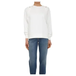 Felpa in Jersey con Cut-Outs
