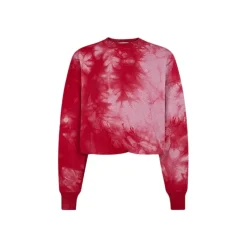 Felpa Oversize Tie-Dye Rossa e Rosa