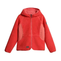 Felpa Rosa Yupik in Pile con Zip