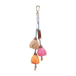 Flower Pendant Woven Keyring