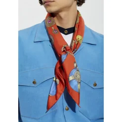 Foulard en Soie Imprimé Bijoux Brisés