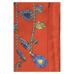 Foulard en Soie Imprimé Bijoux Brisés