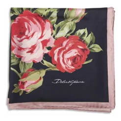 Foulard in Twill di Seta con Stampa Floreale