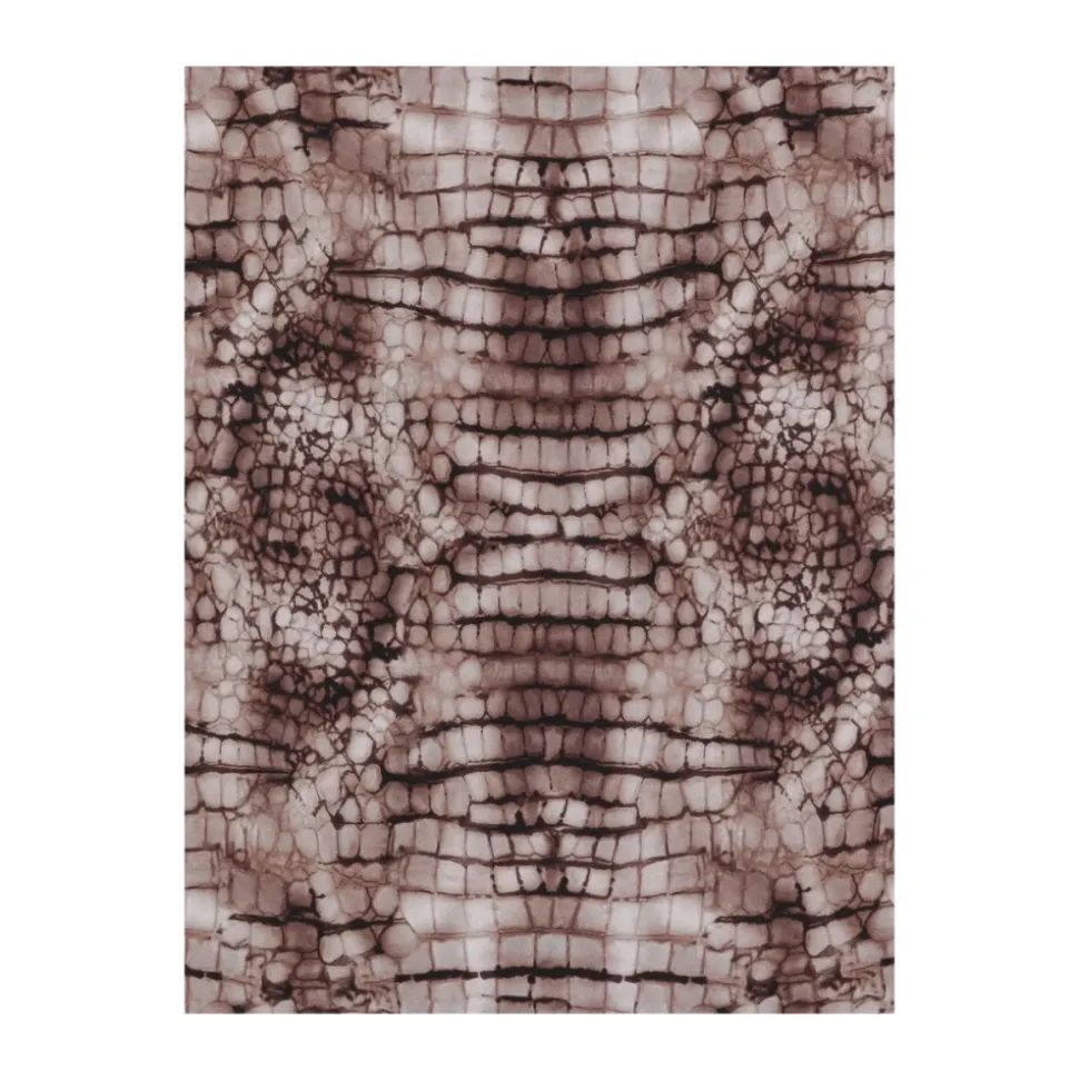 Foulard in Twill di Seta con Stampa Alligatore
