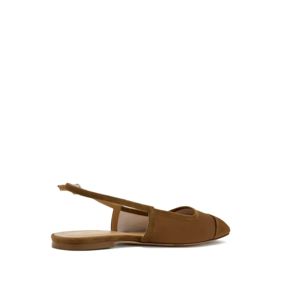 Geraldine Satin Toe-Cap Flats