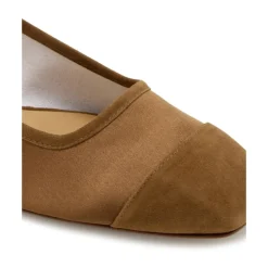 Geraldine Satin Toe-Cap Flats