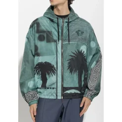 Giacca a vento in nylon stampata