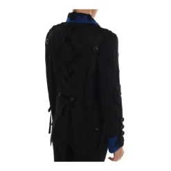 Giacca Trench in Lana Nera Autunno 2016