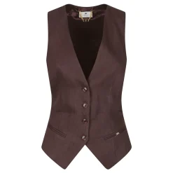 Gilet in gabardine misto lino