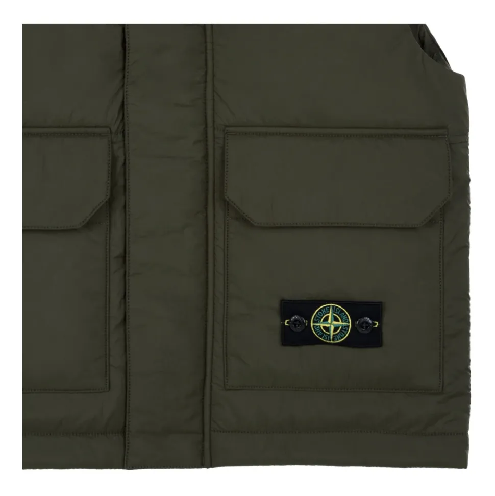 Gilet Verde Militare con Bussola