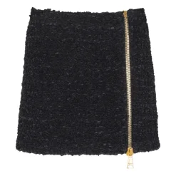 Gonna corta in tweed con zip