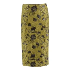 Gonna Lunga Floreale con Paillettes
