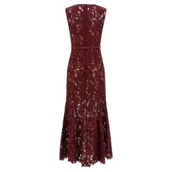 Guipure Lace Midi Dress