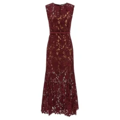 Guipure Lace Midi Dress