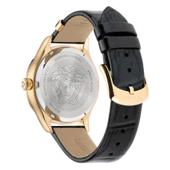 Hellenyium Orologio da Donna in Pelle Nera