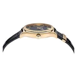 Hellenyium Orologio da Donna in Pelle Nera