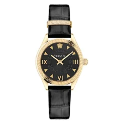 Hellenyium Orologio da Donna in Pelle Nera