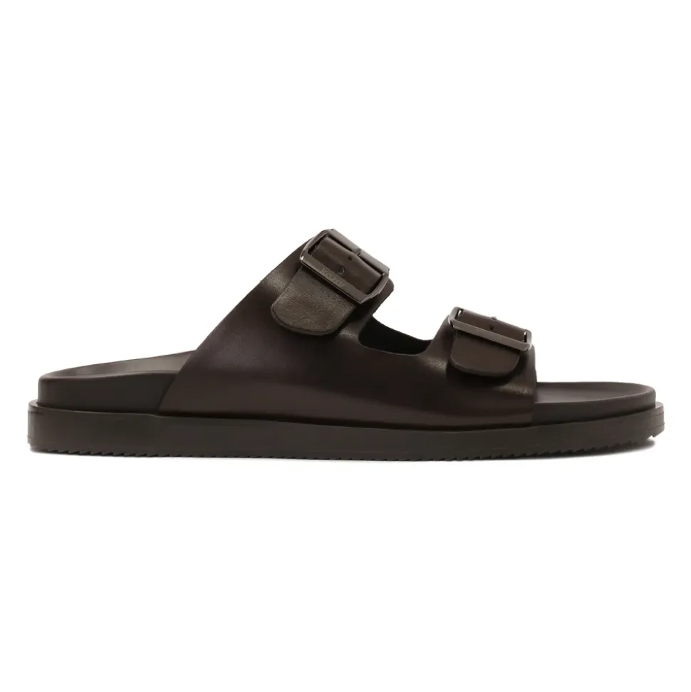 Infradito in pelle marrone