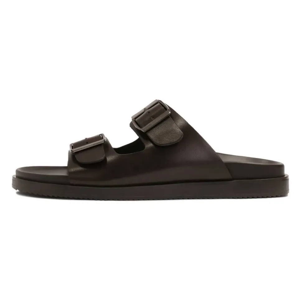 Infradito in pelle marrone