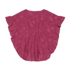 Jacquard Roses Terry Poncho