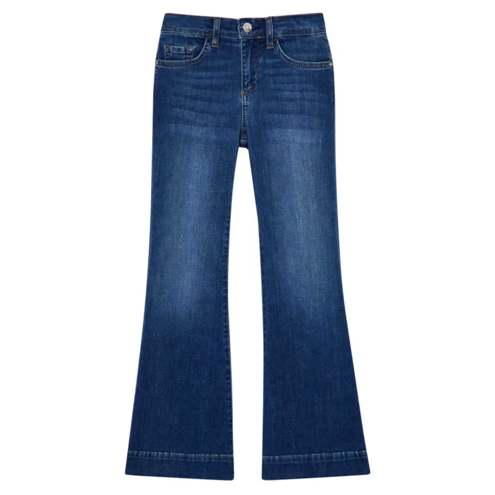 Jeans a zampa a vita alta