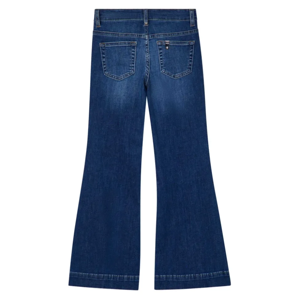 Jeans a zampa a vita alta