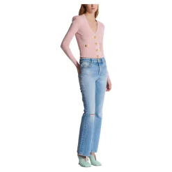 Jeans a zampa di denim