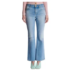 Jeans a zampa di denim