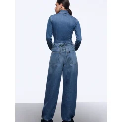 Jeans baggy con stringhe