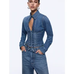 Jeans baggy con stringhe