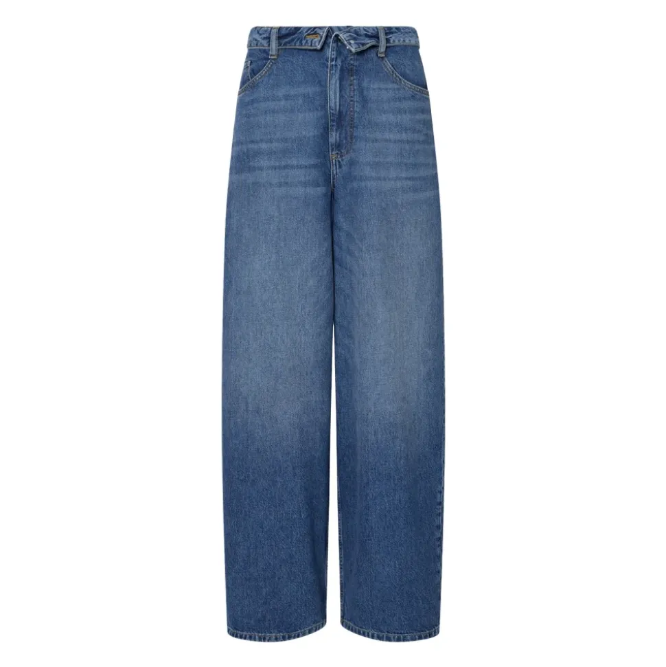 Jeans baggy con stringhe