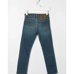 Jeans Classici Blu in Cotone Gamba Dritta